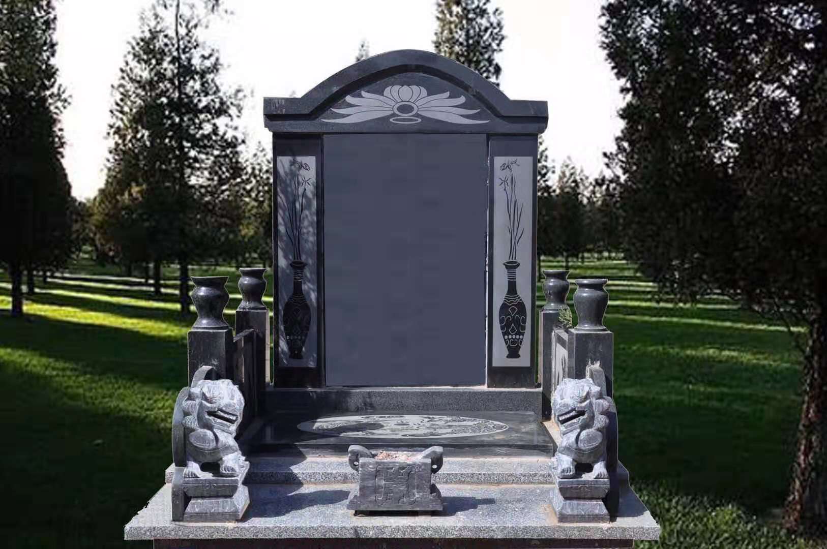 双龙山墓园立碑